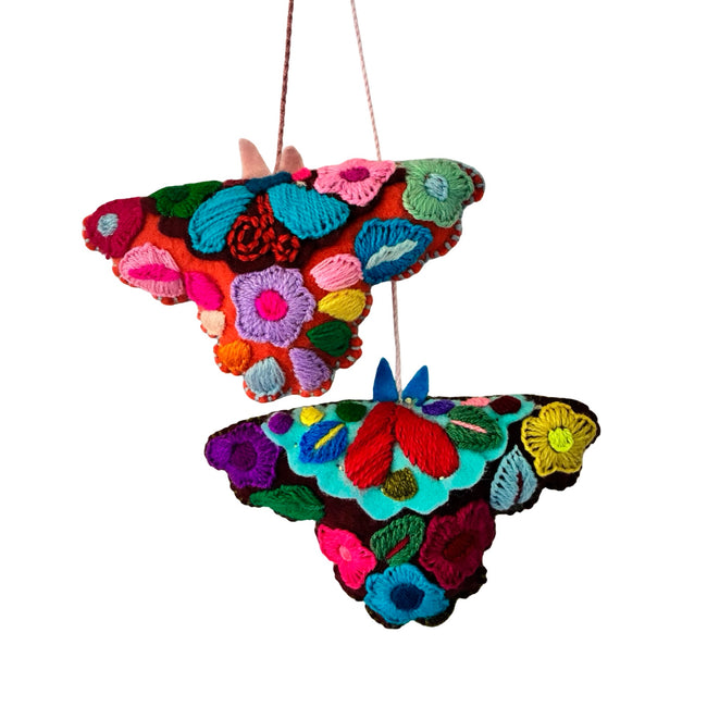 Embroidered Moth ornament - FolkProject