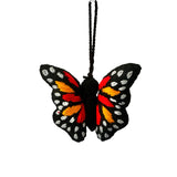 Embroidered felt Monarch butterfly ornament - FolkProject