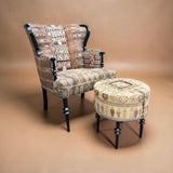 Magdalena wingback chair  and ottoman