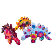 Embroidered felt stegosaurus