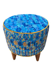 Iraci stool blue/ mustard