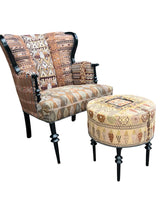 Magdalena wingback chair  and ottoman