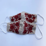 Embroidered face masks monochromatic